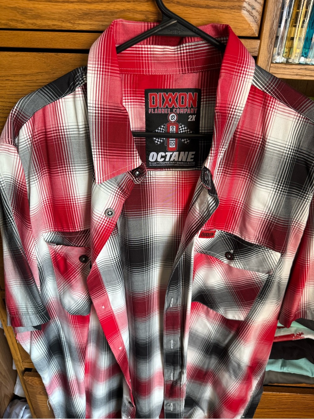 Dixxon Red Plaid Flannel Shirt - Octane Collection - short sleeve bamboo